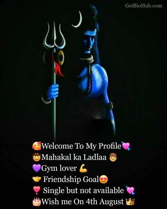 Mahakal Bio For Instagram For Boys