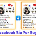 Facebook bio for boys