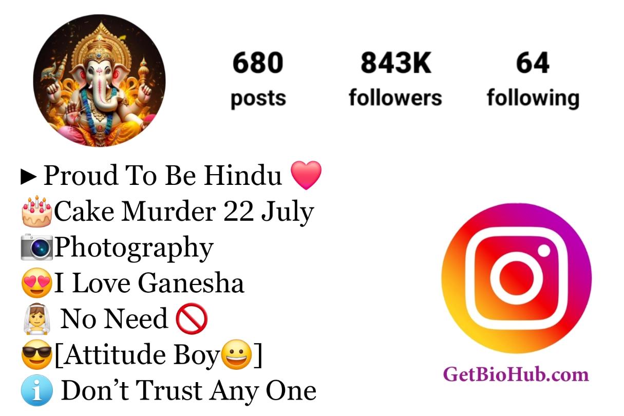 Ganpati Bappa Bio For Instagram