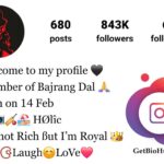 Bajrang dal bio for Instagram