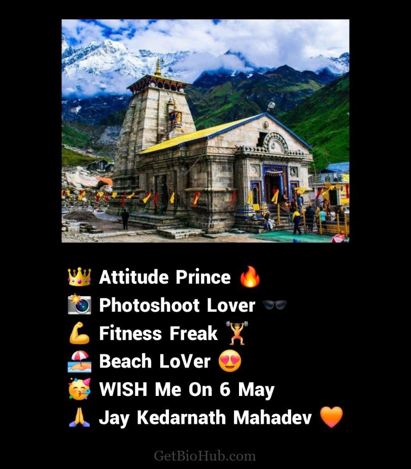 Instagram Bio Kedarnath Bhakt